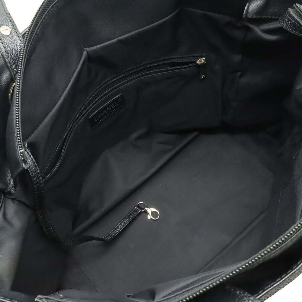 CHANEL Black Coated Canvas Tote Bag - Picture 7 of 10